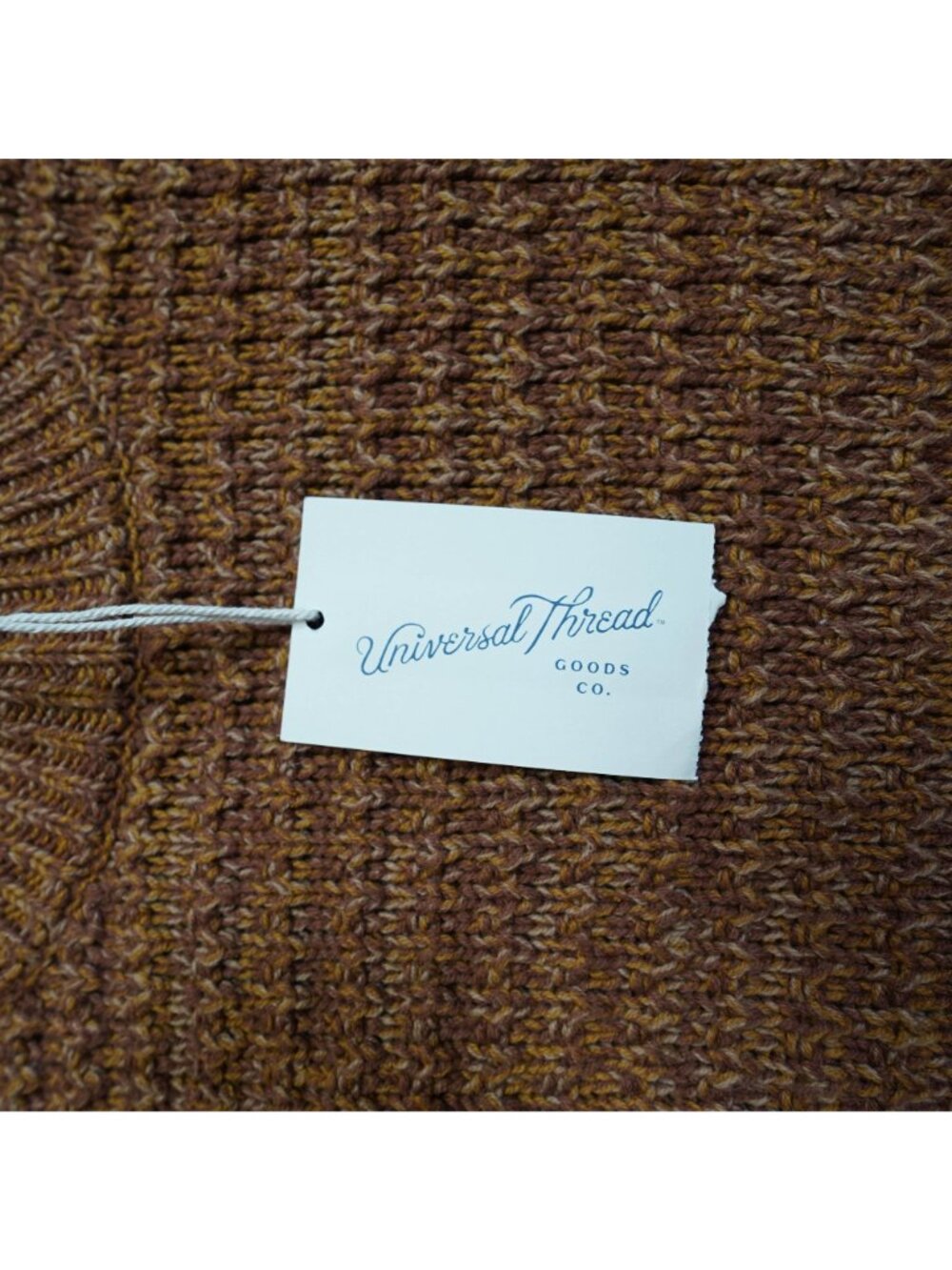 NWT Universal Thread Cropped Sweater Womens XXL Brown Marled Knit Crewneck Boho - Picture 8 of 9